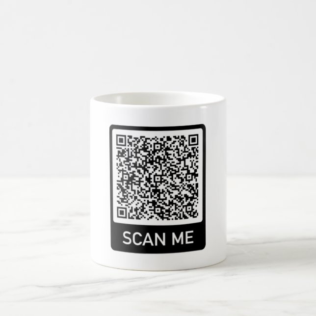 Taza De Café Tu regalo de Mug Scan Info Funny Mugs Code (Centro)