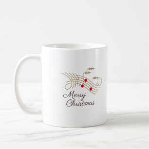 Taza De Café Tu texto aquí Feliz Navidad Holly