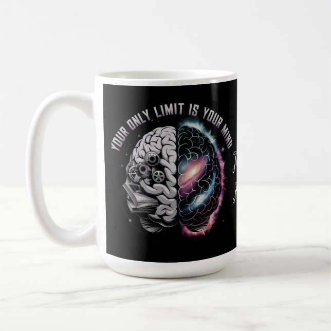 Taza De Café Tu único límite es tu mente: Cita motivacional (Izquierda)