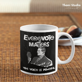 Taza De Café Tu voto importa Elección Política Blanco Impreso