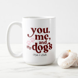 Taza De Café Tú, yo y los perros Regalo minimalista para pareja