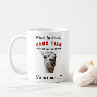 Taza De Café Tua de halcón escupiendo la parodia de la novedad 