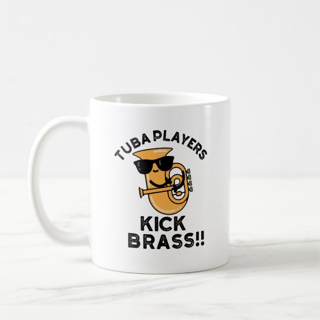 Taza De Café Tubaeros Patean Latón Chiste Divertido Música  (Izquierda)