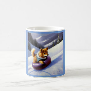 Taza De Café Tubo de nieve de perro