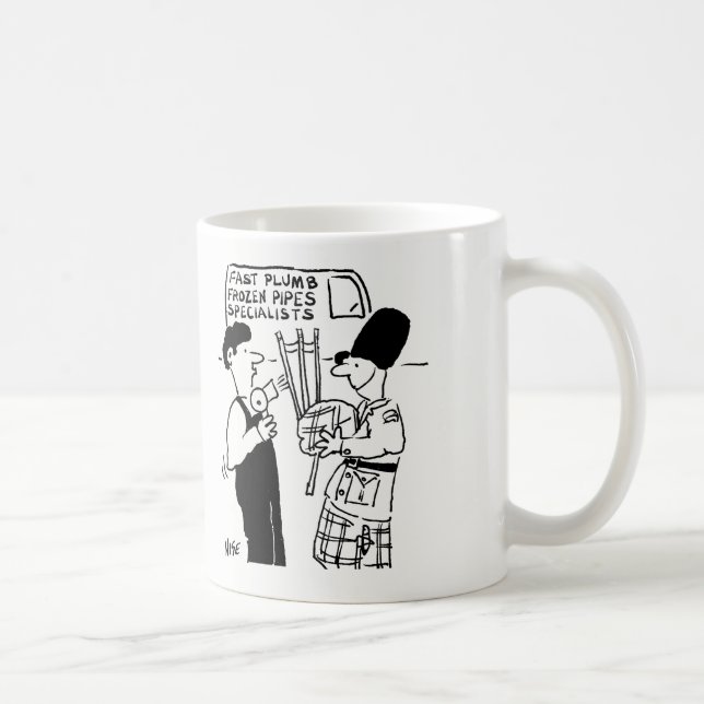 Taza De Café Tubos congelados - El plomero ayuda a un hombre co (Derecha)