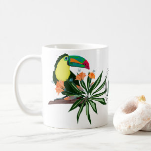 Taza De Café Tucán exótico pájaro tropical colorido naturaleza
