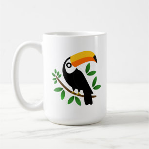 Taza De Café Tucán negro del trópico