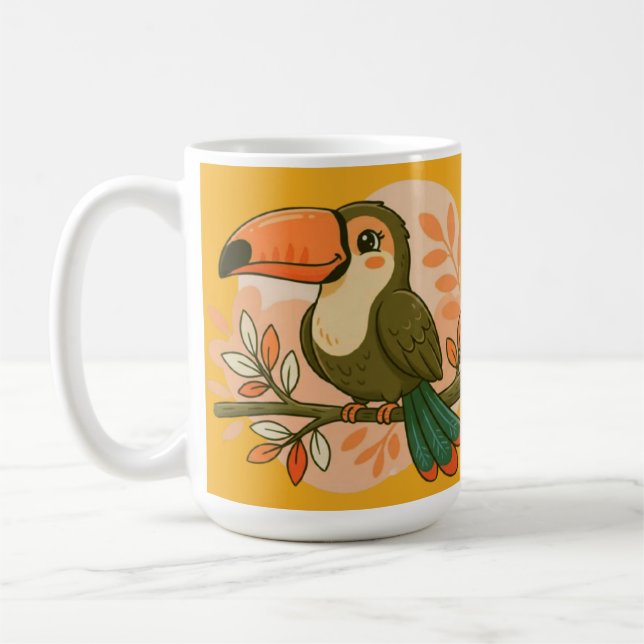 Taza De Café Tucán Pastel Caprichoso (Izquierda)