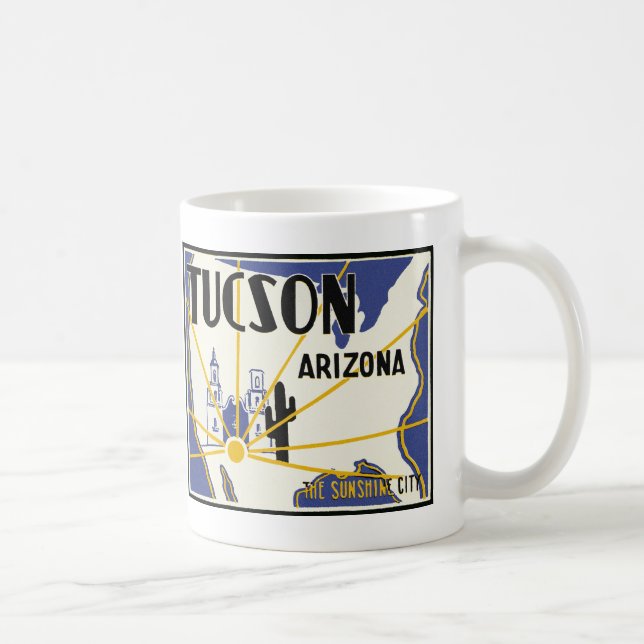 Taza De Café Tucson Arizona Coffee Mug (Derecha)