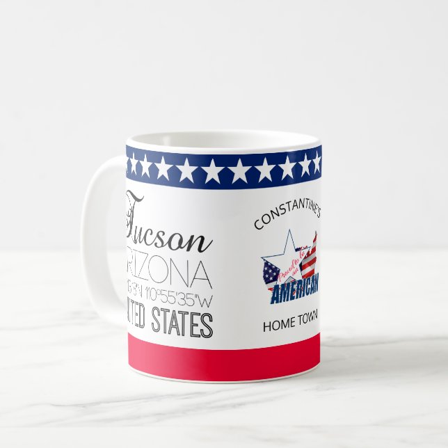 Taza De Café Tucson, Arizona, Estados Unidos elegante (Anverso izquierdo)