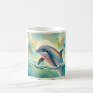 Taza De Café Tucuxi dolphin in the river 130924AREF115 - Waterc
