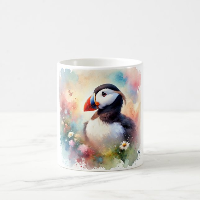 Taza De Café Tufted Puffin 190724AREF125 - Watercolor (Centro)