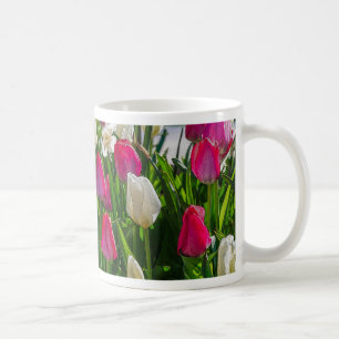 Taza De Café Tulce Rosado Y Blanco Paintero Café Mug