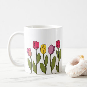 Taza De Café Tulip Colorous Floral Tulip