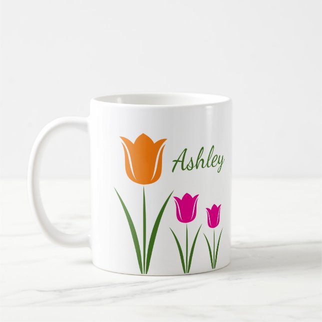 Taza De Café Tulip Flower Mugs (Izquierda)