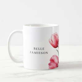 Taza De Café Tulipán de primavera de personalizable
