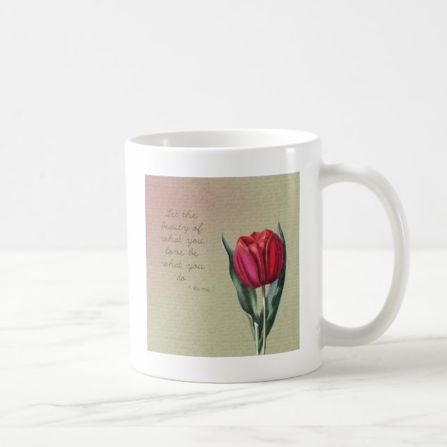 Taza De Café Tulipán inspirador de la belleza (Derecha)