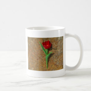Taza De Café Tulipán rojo y amarillo
