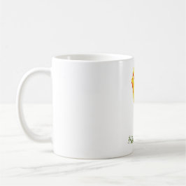 Taza De Café Tulipán rojo y amarillo personalizado
