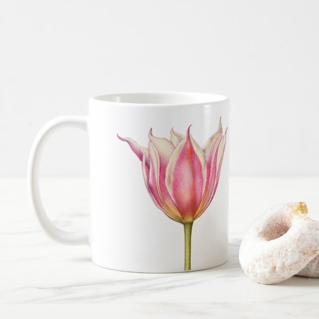 Taza de café Tulipán Rosa (Con donut)