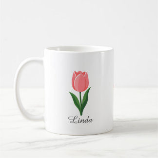 Taza De Café Tulipán rosa moderno