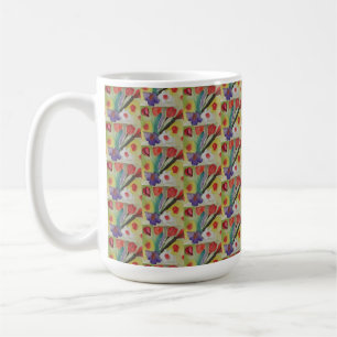 Taza De Café Tulipanes abstractos y flores de primavera