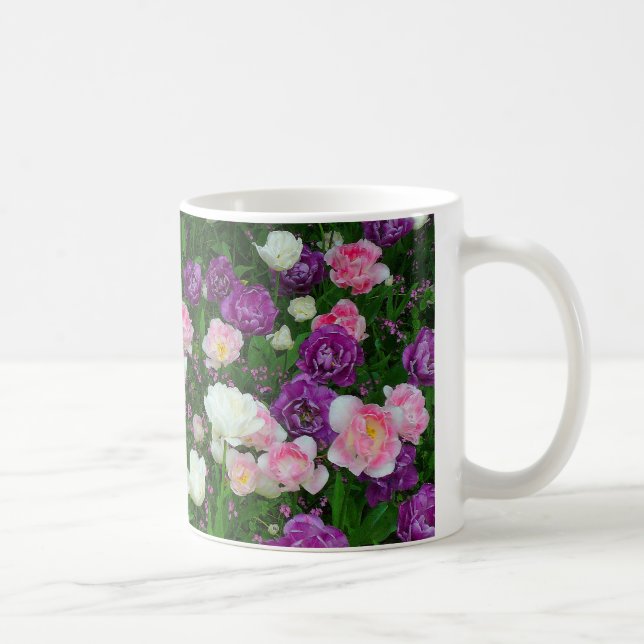 Taza De Café Tulipanes coloridos (Derecha)