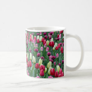 Taza De Café Tulipanes coloridos de la primavera