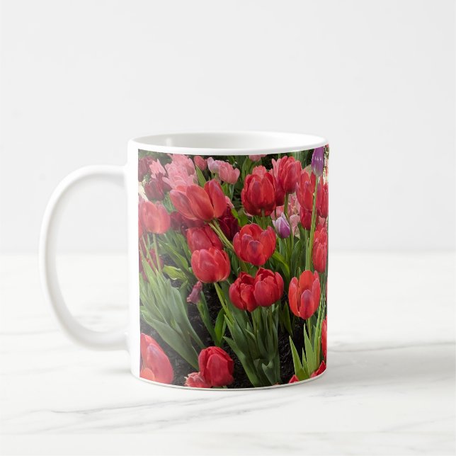 Taza De Café Tulipanes de primavera (Izquierda)