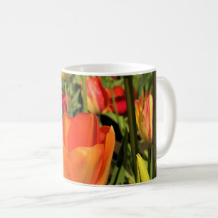 Taza De Café Tulipanes de primavera coloridos