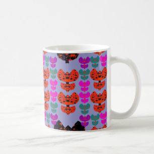 Taza De Café Tulipanes Estrellas