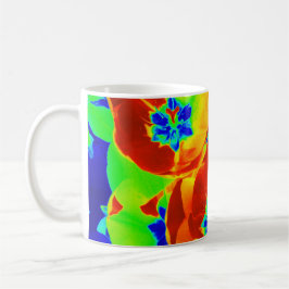 Taza De Café tulipanes fluorescentes