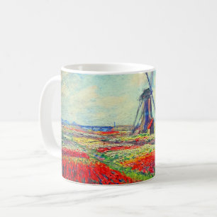 Taza De Café Tulipanes Molino de Viento de Monet