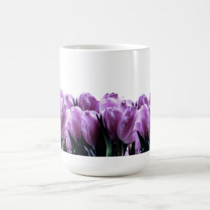Taza De Café Tulipanes morados