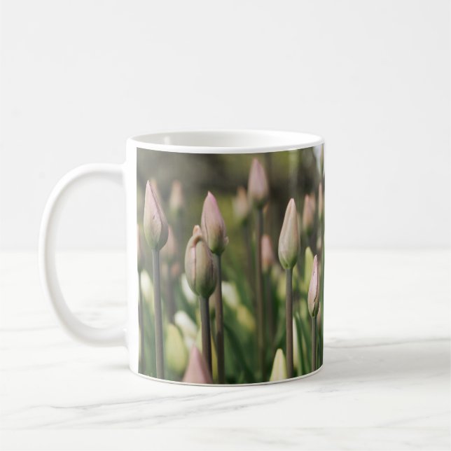 Taza De Café Tulipanes que comienzan a florecer (Izquierda)