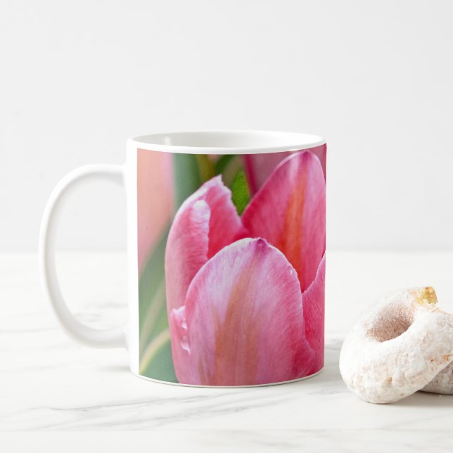Taza De Café Tulipanes rosados (Con donut)