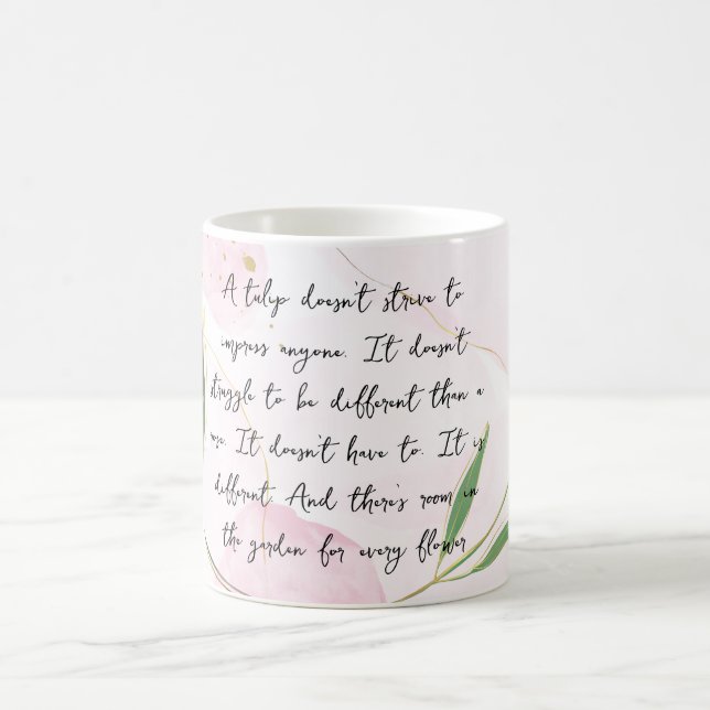 Taza De Café Tulipanes rosados Imprimir Mug (Centro)