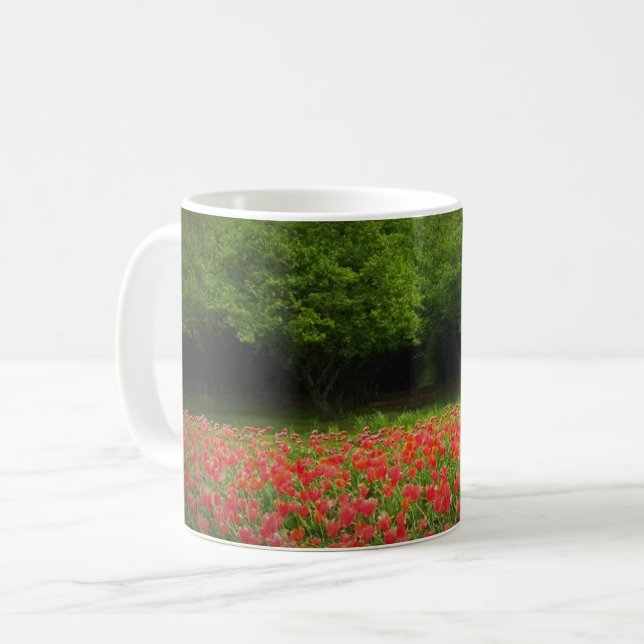 Taza De Café Tulipanes y árboles (Anverso izquierdo)