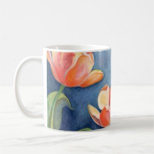 Taza De Café Tulipanes y mariposa de monarca