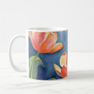 Taza De Café Tulipanes y mariposa de monarca