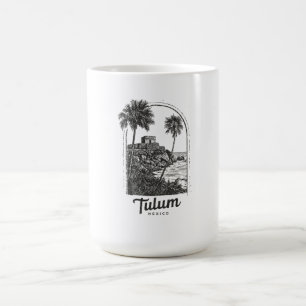 Taza De Café Tulum México Destino de Viaje Antiguo Ruina Maya