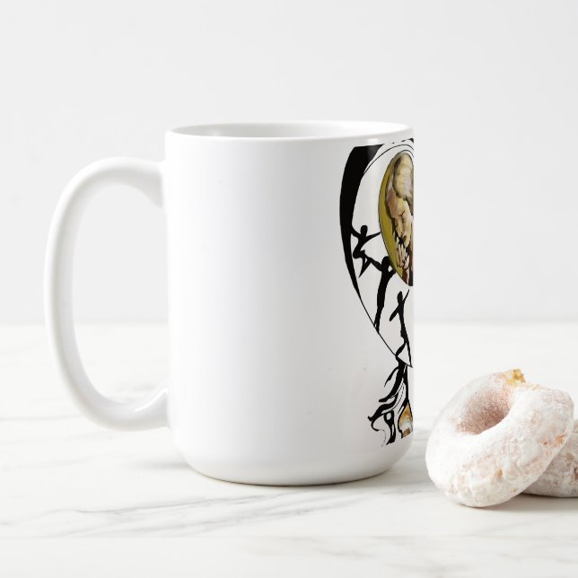 Taza De Café Tumbler de arte digital inspirado en el surrealism (Con donut)
