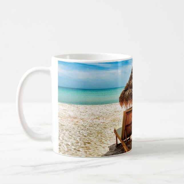 Taza De Café Tumbonas en la playa (Izquierda)