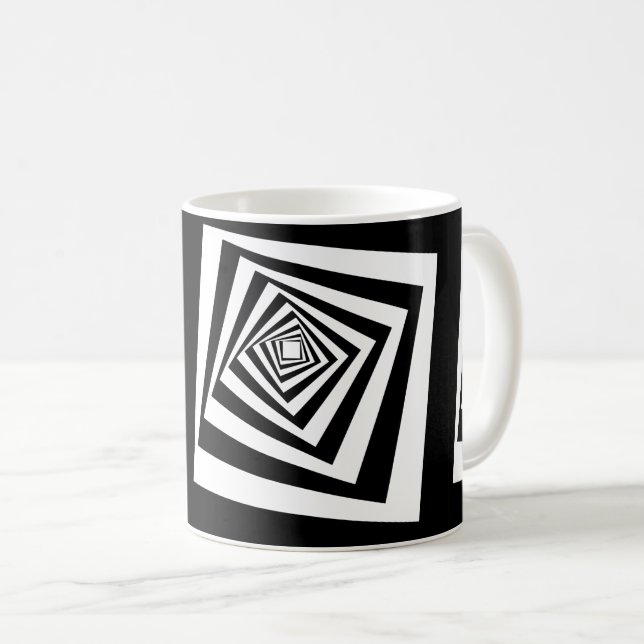 Taza De Café Túnel en movimiento de ilusión óptica hipnótica (Anverso derecho)