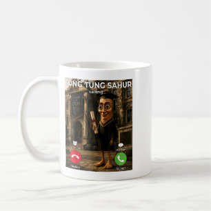Taza De Café Tung Tung Tung Sahur Está Llamando Divertido Itali