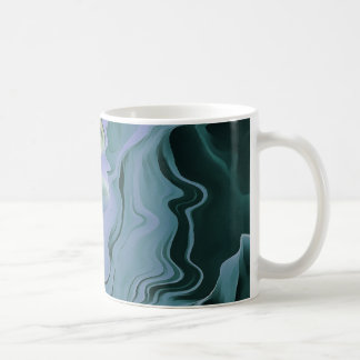 Taza De Café Turbulencia azul Pour Acrílico Resumen de arte