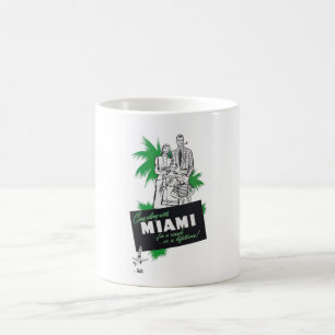 TAZA DE CAFÉ ¡TURISMO Y VENTAJA DE MIAMI EN 1949! ¡VIEJO! ¡QUIN