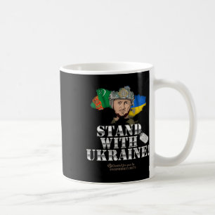Taza De Café Turkmenistán Apoya A Ucrania Bandera De Zelensky T