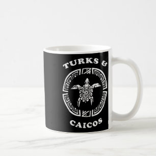 Taza De Café Turks y Caicos Retro Vintage Tril Tortuga Vacacion