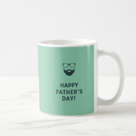 Taza De Café Turquesa del día del padre feliz de barba